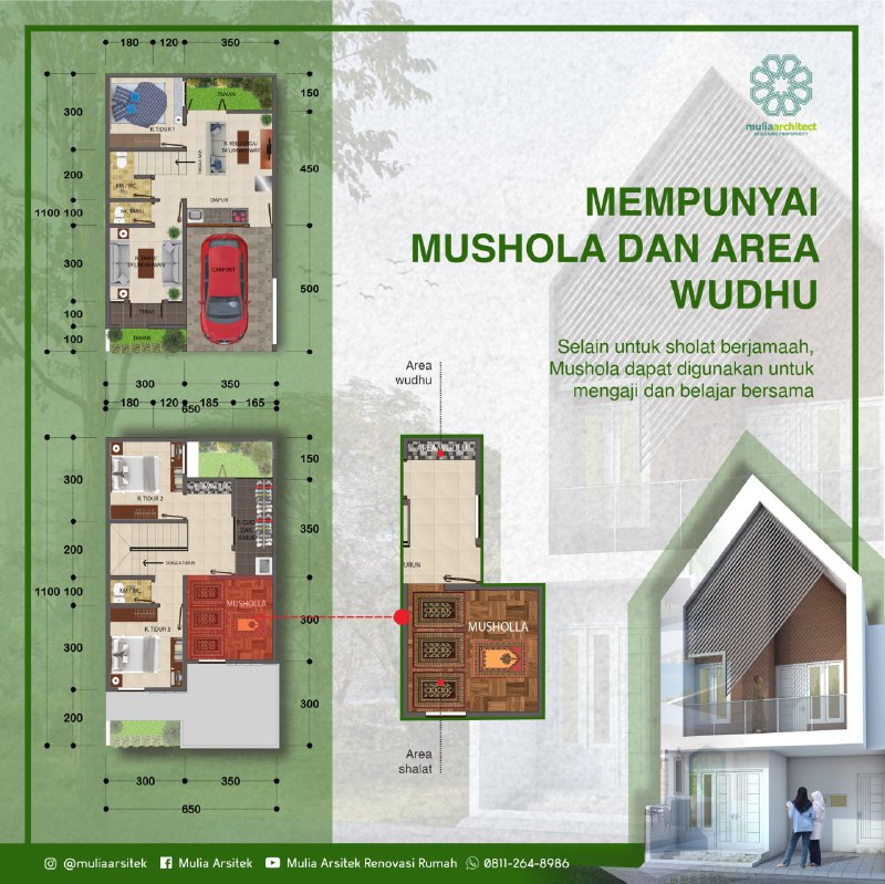 Rumah Konsep Islami Dengan Mushola Pribadi