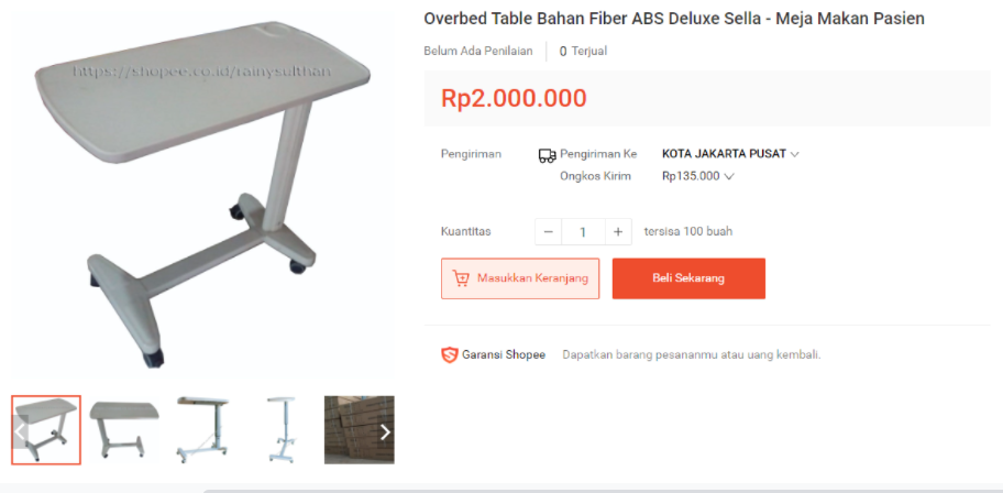 Overbed Table Fiber ABS
